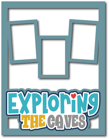 Exploring the Caves - Scrapbook Page Layered Overlay Kit - 8.5 x 11