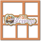 Fall Blessings - 5 Frames - Scrapbook Page Layered Overlay Kit