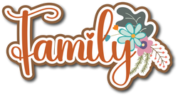 Family - Scrapbook Page Title Die Cut