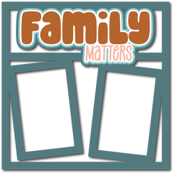 Family Matters - 2 Frames - Scrapbook Page Layered Overlay Kit