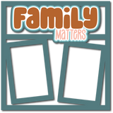 Family Matters - 2 Frames - Scrapbook Page Layered Overlay Kit