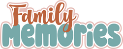 Family Memories - Scrapbook Page Title Die Cut