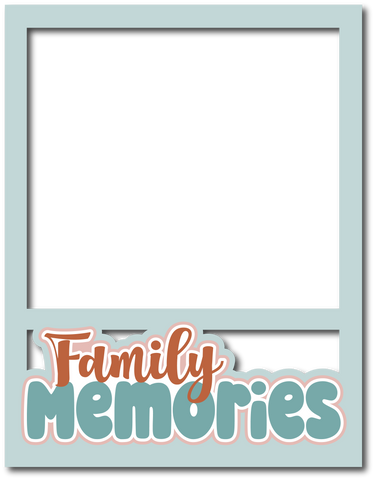 Family Memories - Scrapbook Page Layered Overlay Kit - 8.5 x 11