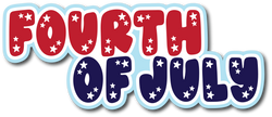 Fourth of July - Scrapbook Page Title Sticker