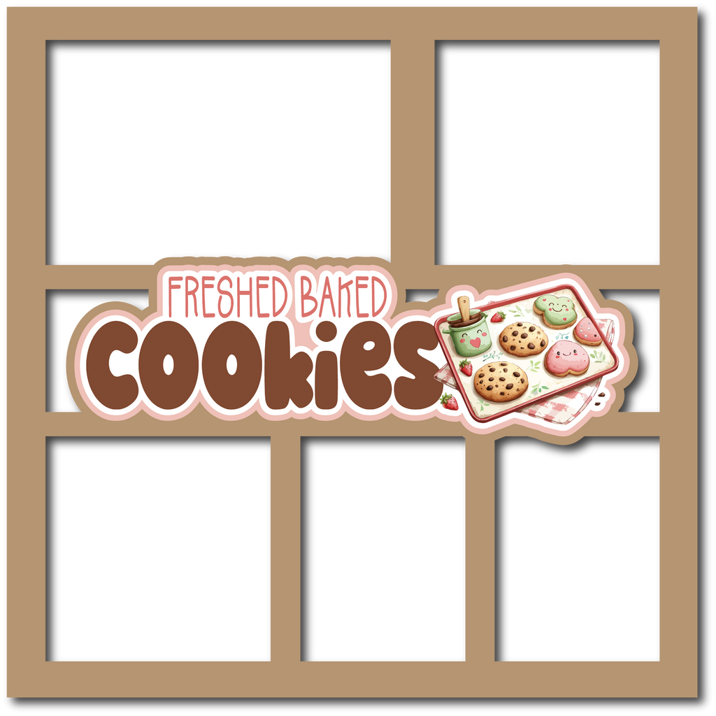 Fresh Baked Cookies - 5 Frames - Scrapbook Page Layered Overlay Kit ...