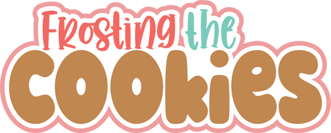 Frosting the Cookies - Scrapbook Page Title Die Cut