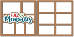Full of Memories  - (2) Scrapbook Page Layered Overlay Kit