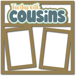 Fun Day with Cousins - 2 Frames - Scrapbook Page Layered Overlay Kit