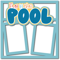 Fun in the Pool - 2 Frames - Scrapbook Page Layered Overlay Kit