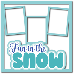 Fun in the Snow - 3 Frames - Scrapbook Page Layered Overlay Kit