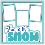 Fun in the Snow - 3 Frames - Scrapbook Page Layered Overlay Kit