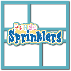 Fun in the Sprinklers - 2 Frames - Scrapbook Page Layered Overlay Kit