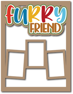 Furry Friend - Scrapbook Page Layered Overlay Kit - 8.5 x 11