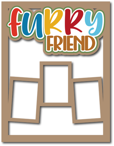 Furry Friend - Scrapbook Page Layered Overlay Kit - 8.5 x 11