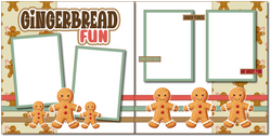 Gingerbread Fun - Scrapbook Double Page Kit