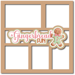Gingerbread Fun - 5 Frames - Scrapbook Page Layered Overlay Kit