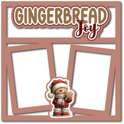 Gingerbread Joy - 2 Frames - Scrapbook Page Layered Overlay Kit