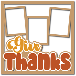 Give Thanks - 3 Frames - Layered Overlay - Digital Cut File - SVG - INSTANT DOWNLOAD
