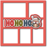 HO HO HO - 5 Frames - Scrapbook Page Layered Overlay Kit