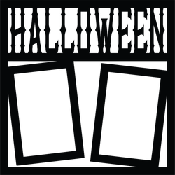 Halloween - 2 Frames - Scrapbook Page Overlay