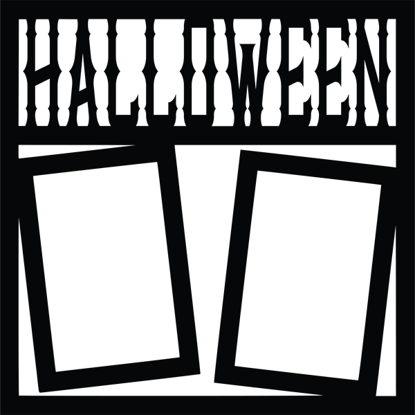 Halloween - 2 Frames - Scrapbook Page Overlay