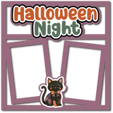 Halloween Night - 2 Frames - Scrapbook Page Layered Overlay Kit