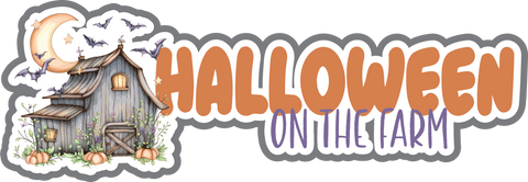 Halloween on the Farm - Scrapbook Page Title Die Cut