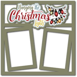 Hanging the Christmas Lights - 2 Frames - Scrapbook Page Layered Overlay Kit