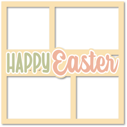 Happy Easter - 4 Frames - Layered Overlay - Digital Cut File - SVG - INSTANT DOWNLOAD