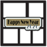 Happy New Year 2026 - 5 Frames - Scrapbook Page Layered Overlay Kit