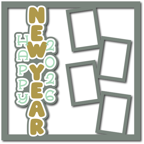 Happy New Year 2026 - Layered Overlay - Digital Cut File - SVG - INSTANT DOWNLOAD