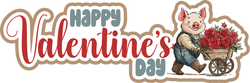 Happy Valentine's Day - Scrapbook Page Title Sticker