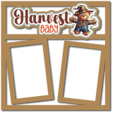 Harvest Baby - 2 Frames - Scrapbook Page Layered Overlay Kit