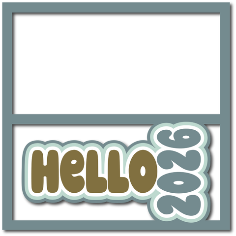 Hello 2026 - Scrapbook Page Layered Overlay Kit