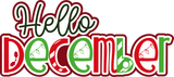 Hello December - 6 Frames - Scrapbook Page Layered Overlay Kit