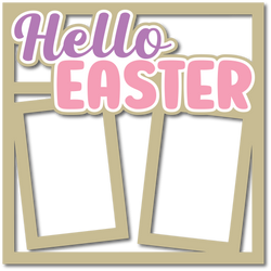 Hello Easter - 2 Frames - Layered Overlay - Digital Cut File - SVG - INSTANT DOWNLOAD
