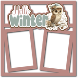 Hello Winter - 2 Frames - Scrapbook Page Layered Overlay Kit