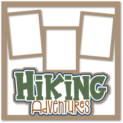 Hiking Adventures - 3 Frames - Scrapbook Page Layered Overlay Kit