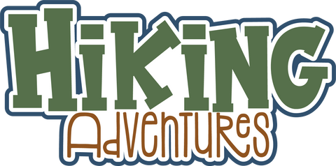 Hiking Adventures - Scrapbook Page Title Sticker