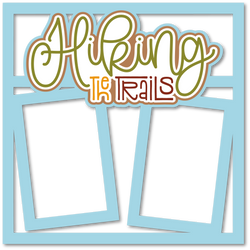 Hiking - 2 Frames - Scrapbook Page Layered Overlay Kit
