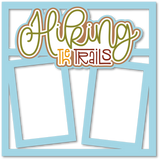 Hiking - 2 Frames - Scrapbook Page Layered Overlay Kit