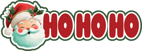 Ho Ho Ho - Santa - Scrapbook Page Title Die Cut