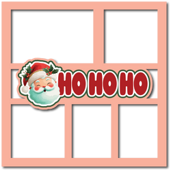 HO HO HO - 5 Frames - Scrapbook Page Layered Overlay Kit