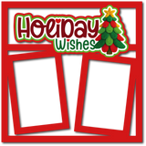 Holiday Wishes - 2 Frames - Scrapbook Page Layered Overlay Kit