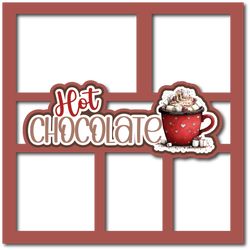 Hot Chocolate - 5 Frames - Scrapbook Page Layered Overlay Kit