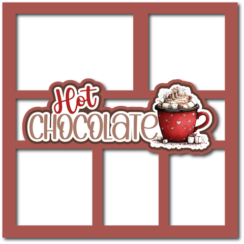 Hot Chocolate - 5 Frames - Scrapbook Page Layered Overlay Kit