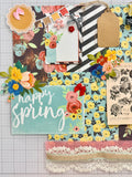 Happy Spring - Flowers - Junk Journal or Scrapbook Kit  - Only 1 Available