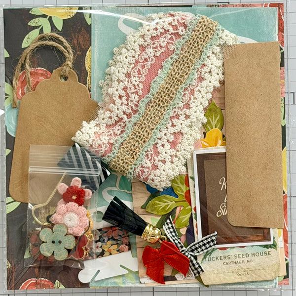 Happy Spring - Flowers - Junk Journal or Scrapbook Kit  - Only 1 Available