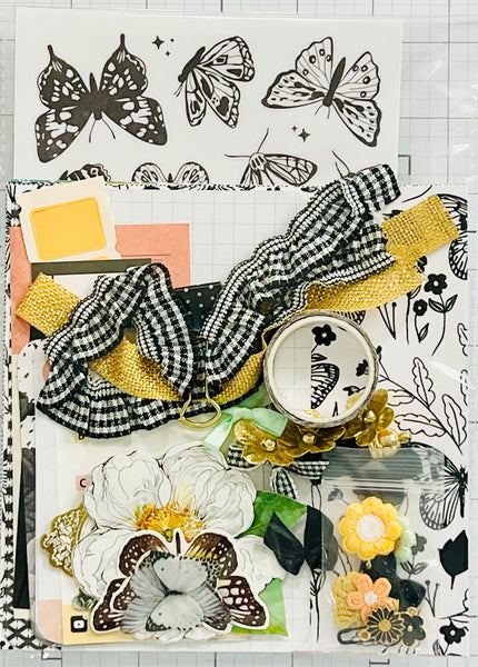Butterflies - Florals - Junk Journal or Scrapbook Kit  - Only 1 Available