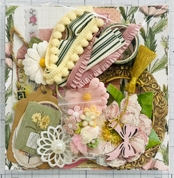 My Favorites - Pink - Yellow - Green - Florals - Junk Journal or Scrapbook Kit  - Only 2 Available